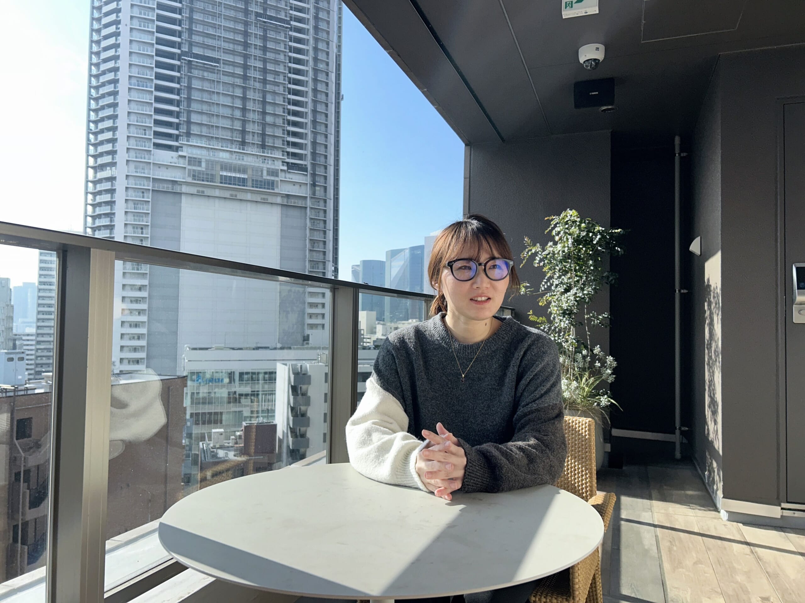 ▲インタビュー中の様子